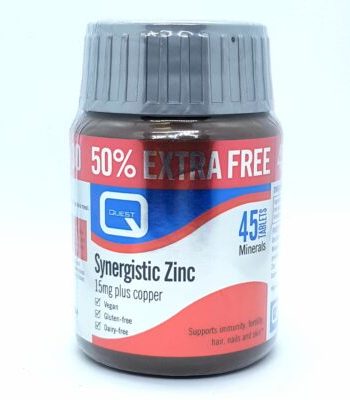 picture of quest synergestic zinc plus copper 50% extra free